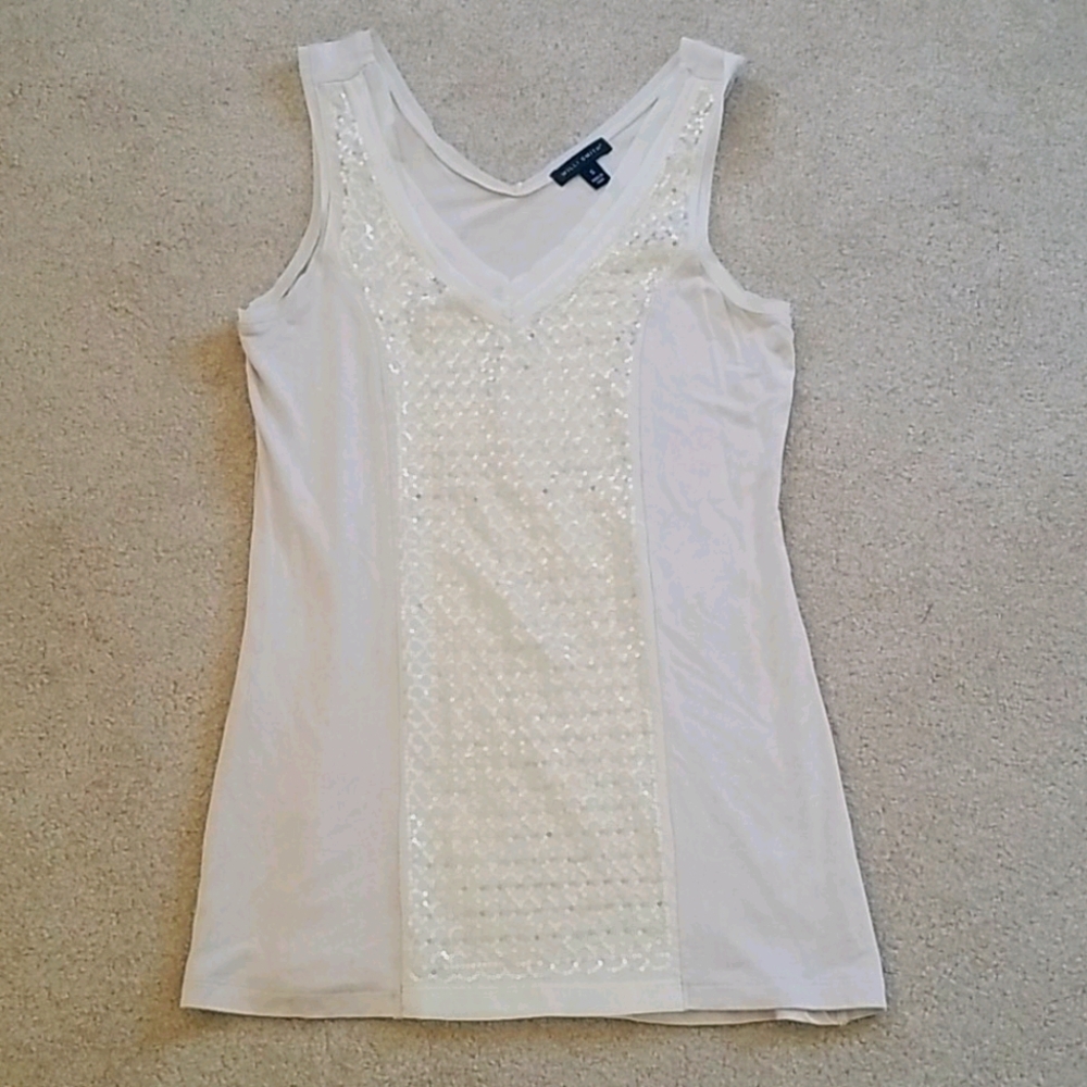 Willi Smith Sequined Sleeveless Tank Top Size S